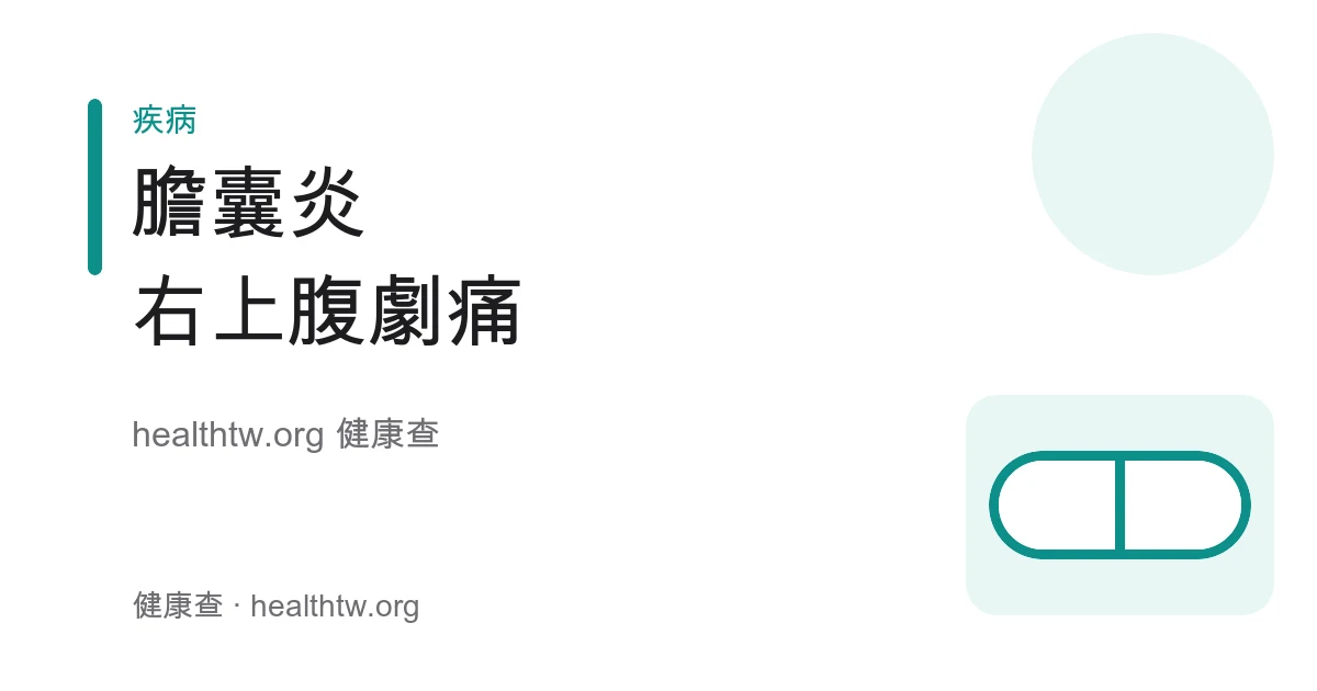 膽囊炎症狀、與膽結石關係及就醫時機衛教示意圖