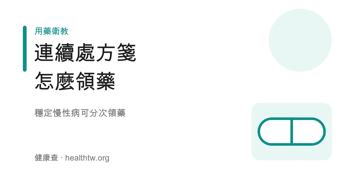慢性病連續處方箋領藥示意圖