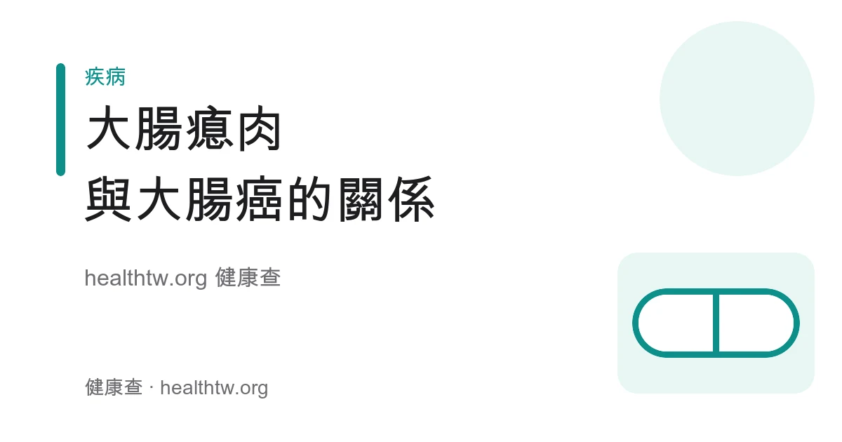 大腸瘜肉類型、與大腸癌關係及切除追蹤衛教示意圖
