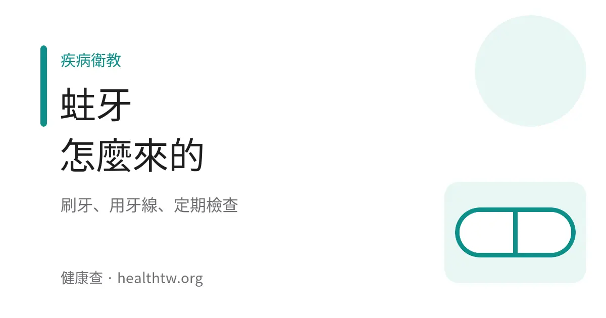 蛀牙預防口腔清潔示意圖