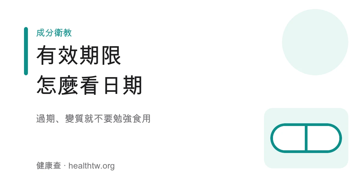 食品有效期限與保存期限標示差別示意圖