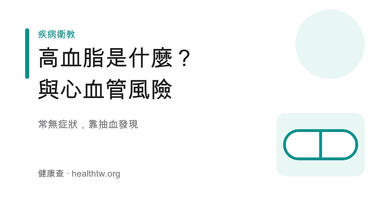 高血脂膽固醇三酸甘油酯與心血管風險示意圖
