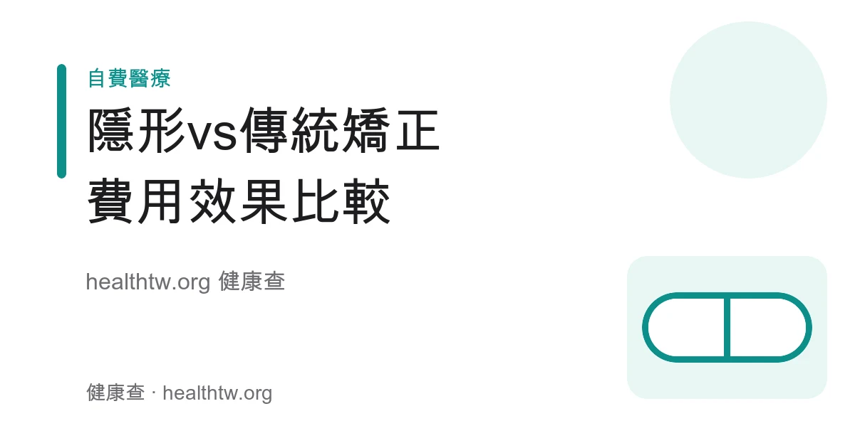 隱形矯正與傳統金屬矯正費用、效果與適合對象比較衛教示意圖