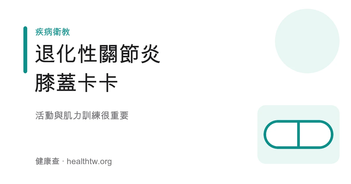 退化性關節炎膝蓋疼痛示意圖