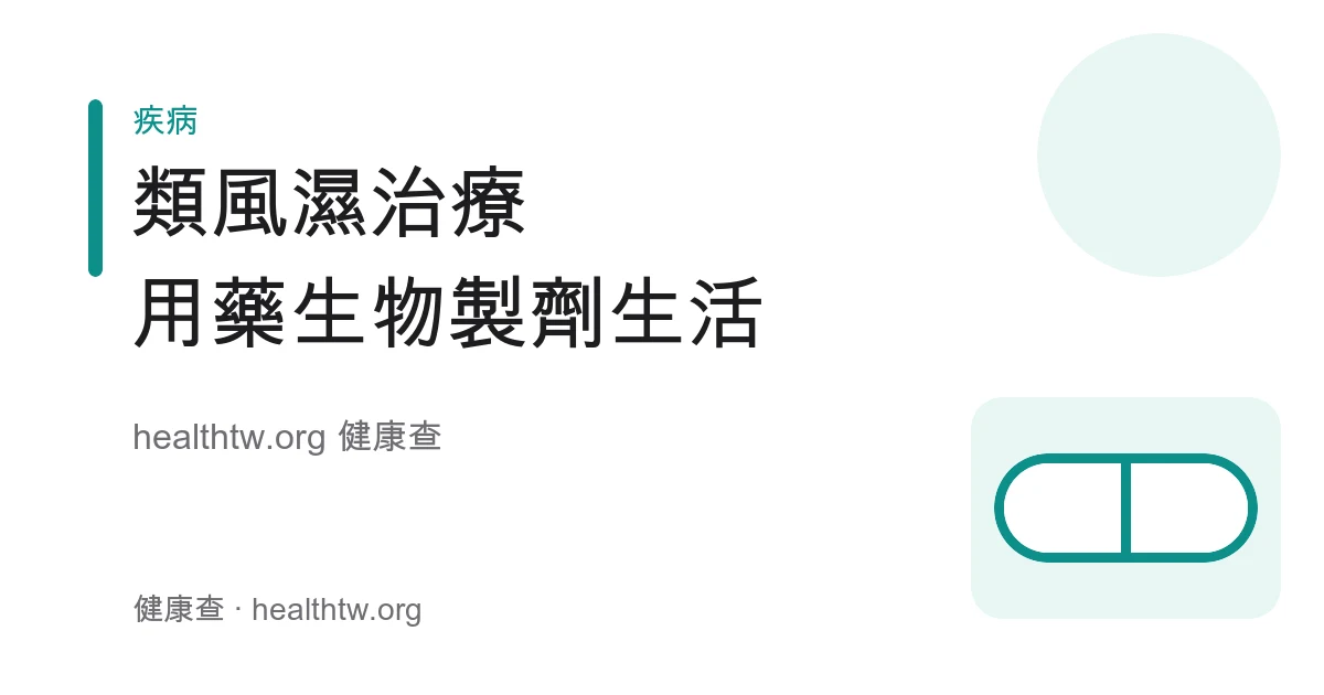 類風濕性關節炎治療、用藥類別與日常照顧衛教示意圖