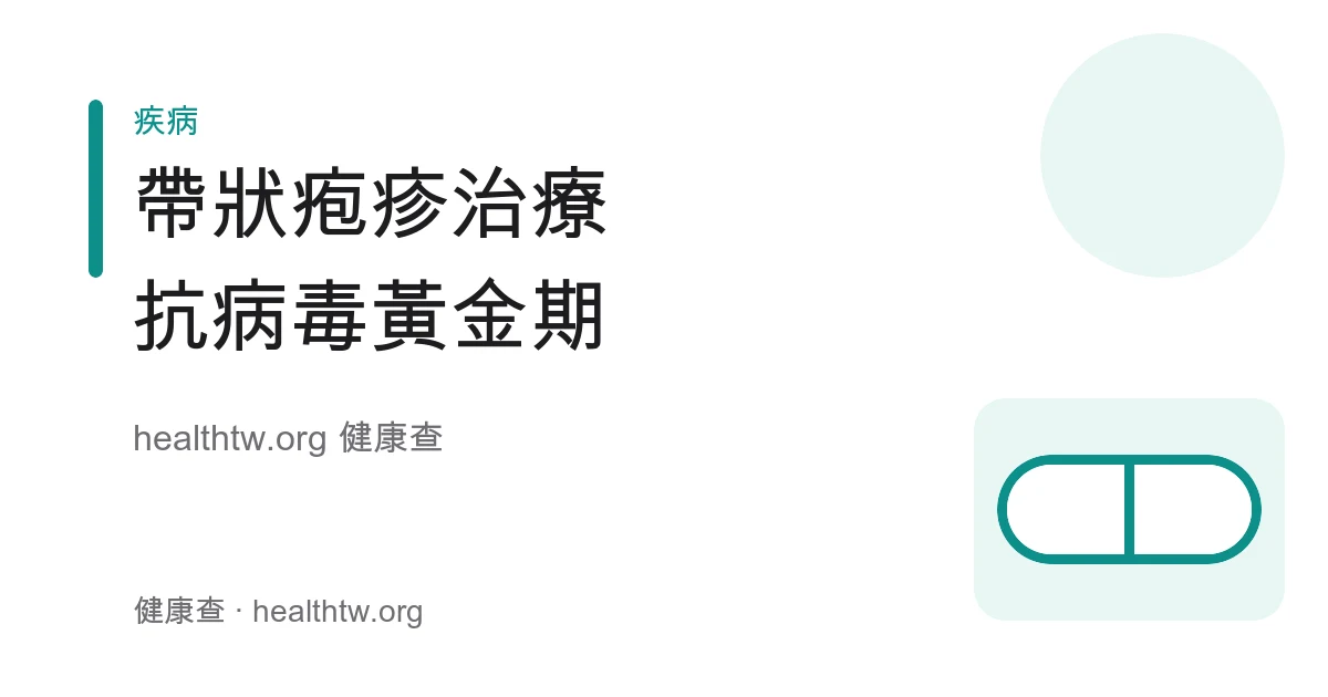 帶狀疱疹皮蛇治療抗病毒黃金期與神經痛衛教示意圖